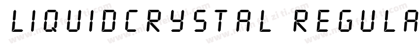 LiquidCrystal Regula字体转换